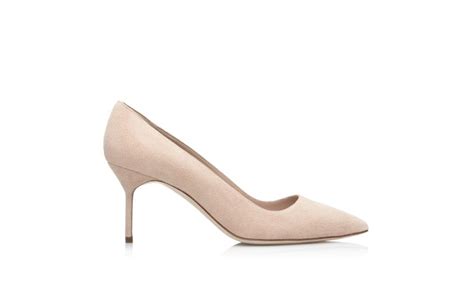 nude suede pump|BB 70 